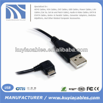 Black Angle Micro USB Kabel